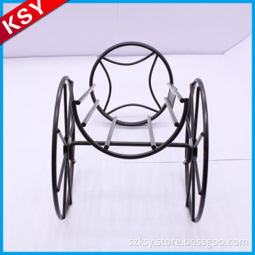 Professional Production Factory Supply Freestanding Black Funky Metal Wine Racks